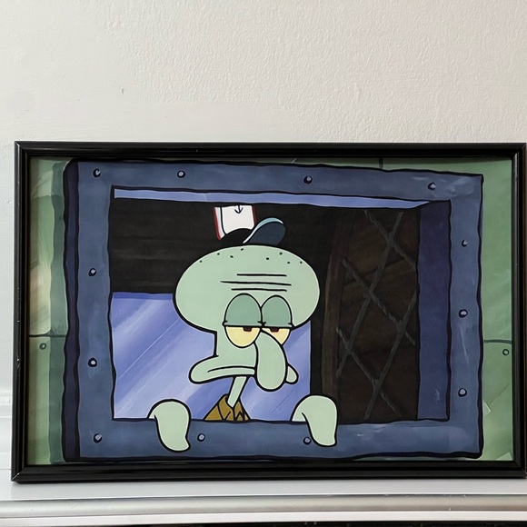 SpongeBob Squidward Window Movie Poster - Picture 1 of 2